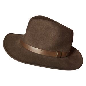 Pendleton men’s 100% pure virgin wool XL hat WITH LEATHER TRIM